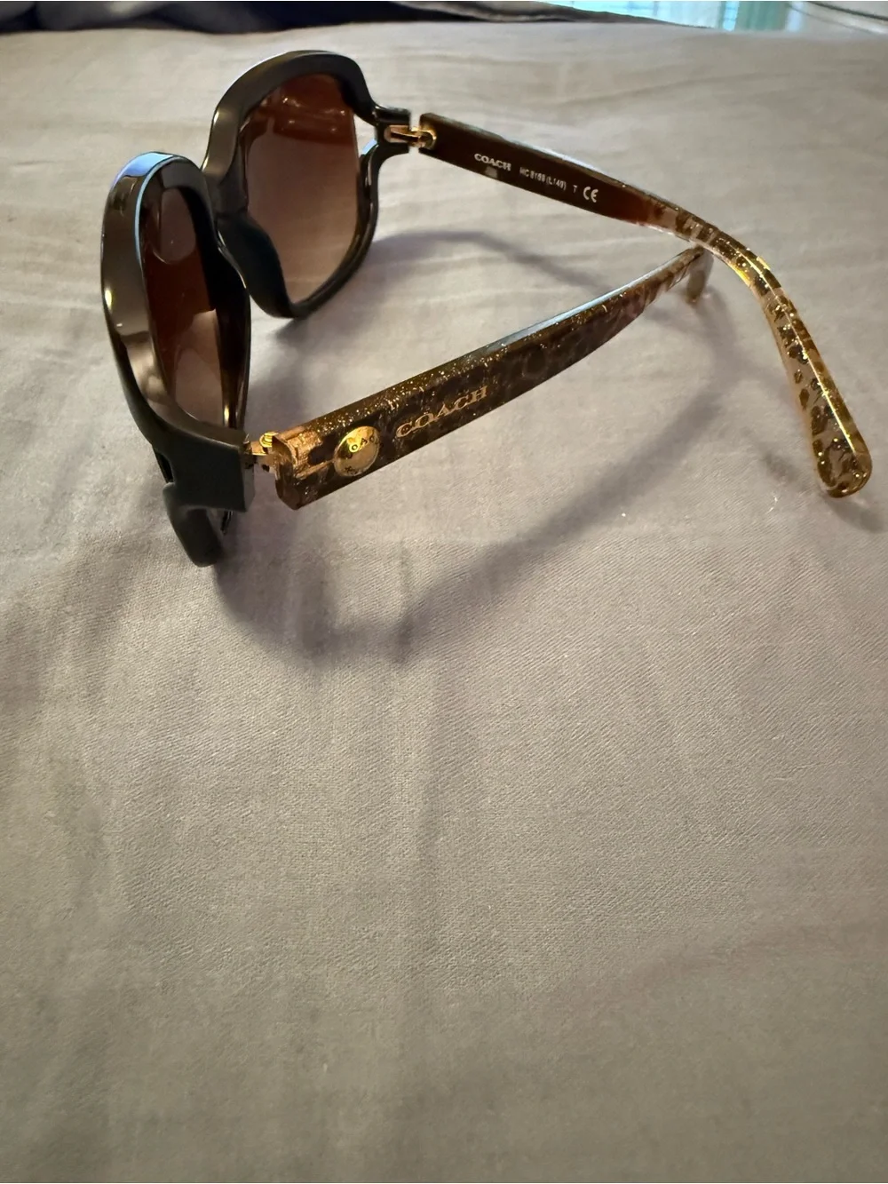 Coach Women's Tortoiseshell Sunglasses with Brown Lenses